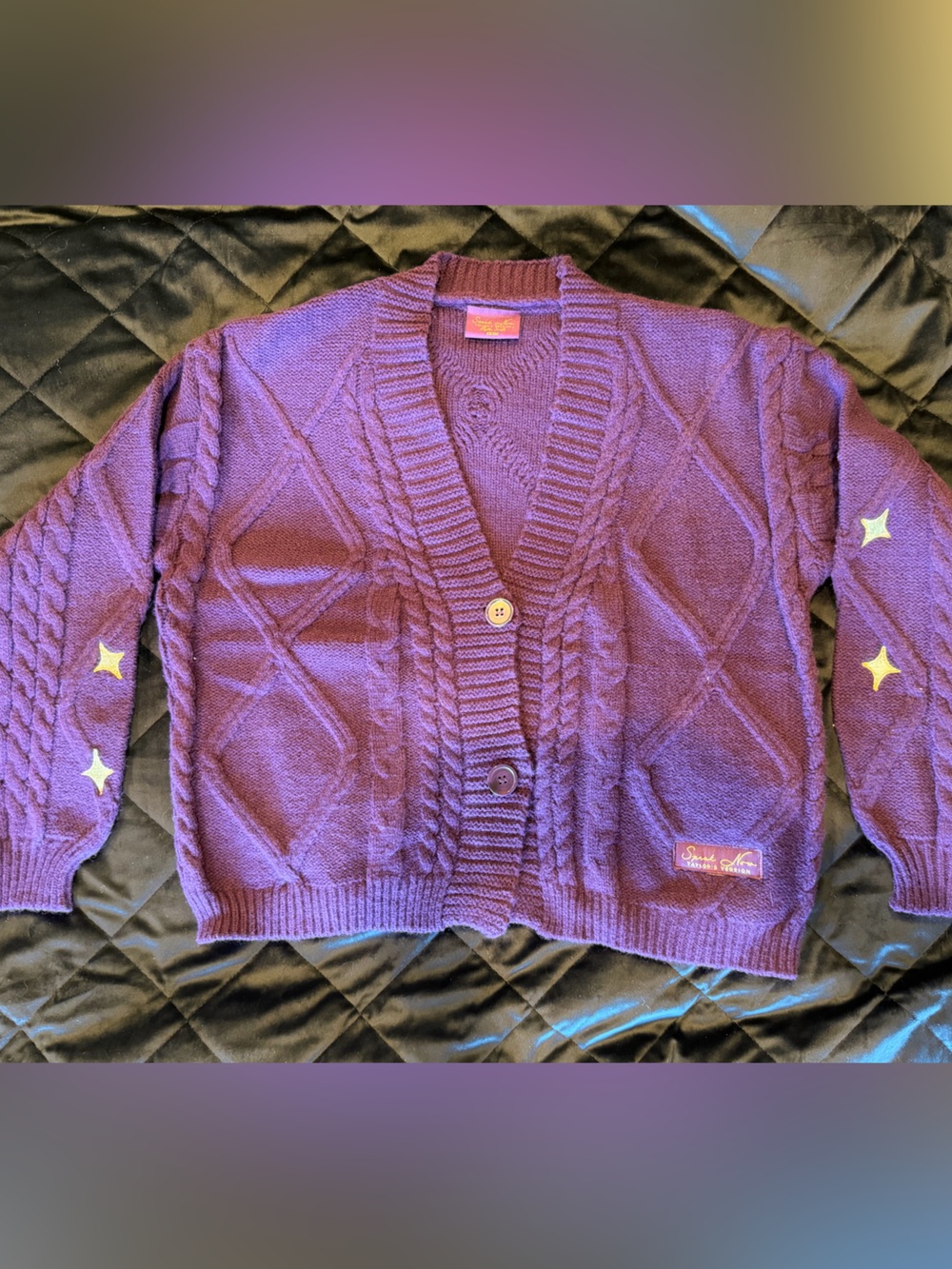 Taylor Swift Speak Now purple knit cardigan Size extra small (XS)/small(S) NWOT